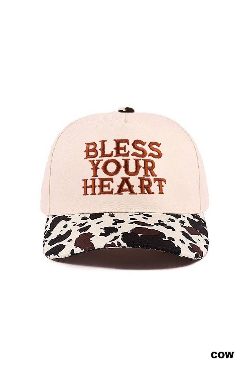 BLESS YOUR HEART TWO TONE CANVAS COTTON CAP