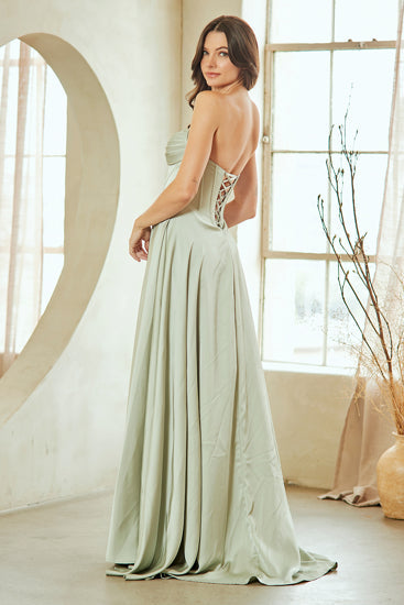 Elegant Chiffon Embellished A-Line Long Formal Bridesmaid Dress AC4053