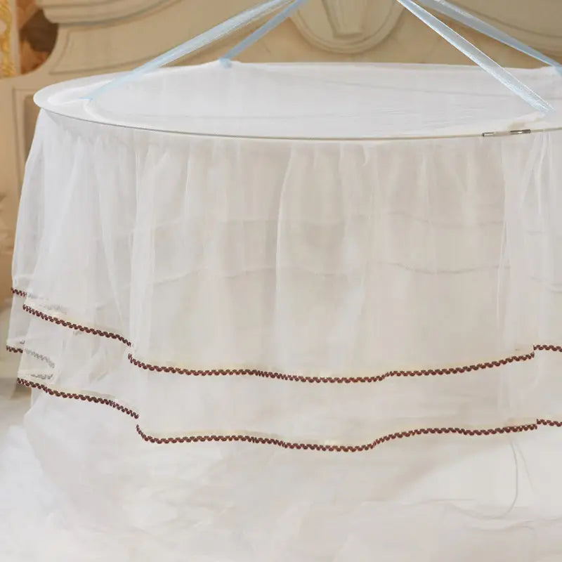 Round Ceiling Mosquito Net with Butterfly Decor (1pc)