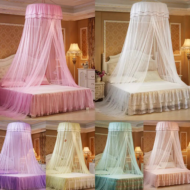 Round Ceiling Mosquito Net with Butterfly Decor (1pc)