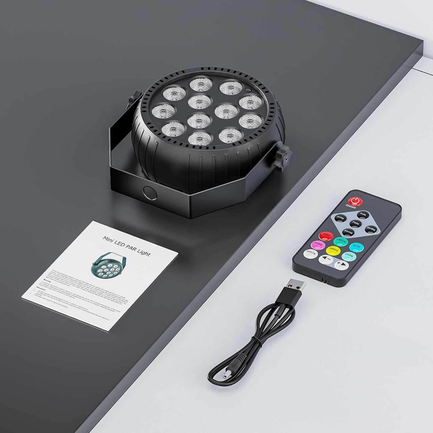 RECHARGABLE MINI PAR LIGHTS - GREAT FOR WEDDINGS, PARTIES AND CHURCH EVENTS