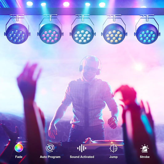 RECHARGABLE MINI PAR LIGHTS - GREAT FOR WEDDINGS, PARTIES AND CHURCH EVENTS