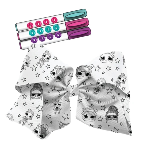LOL SURPRISE 4 PIECE COLOR ME BOW SET - INCLUDES GEMS AND MARKERS