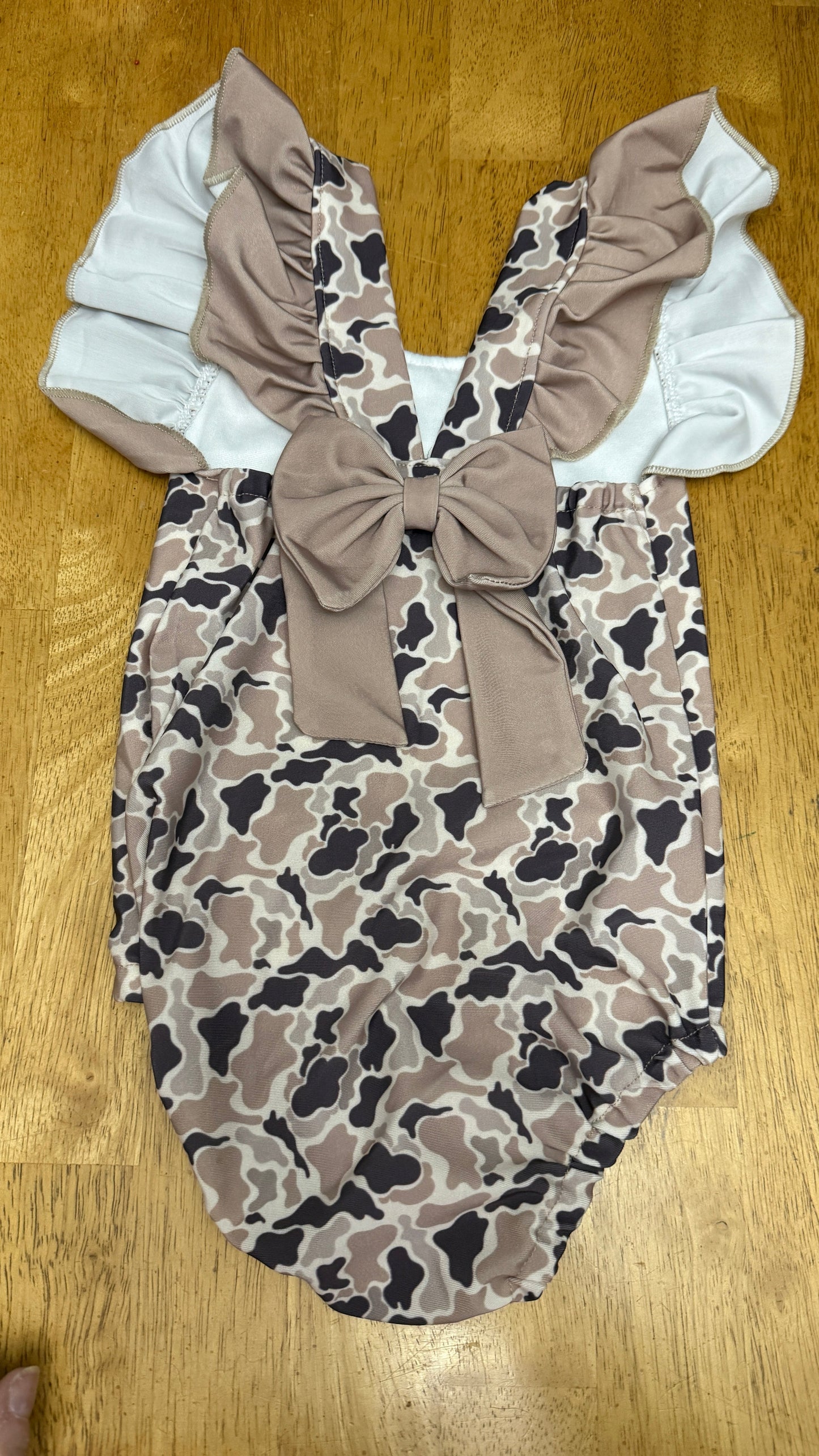 KID'S MATCHING SIBLING SWIMSUITS - NEUTRAL CAMO BOYS & GIRLS SWIMWEAR