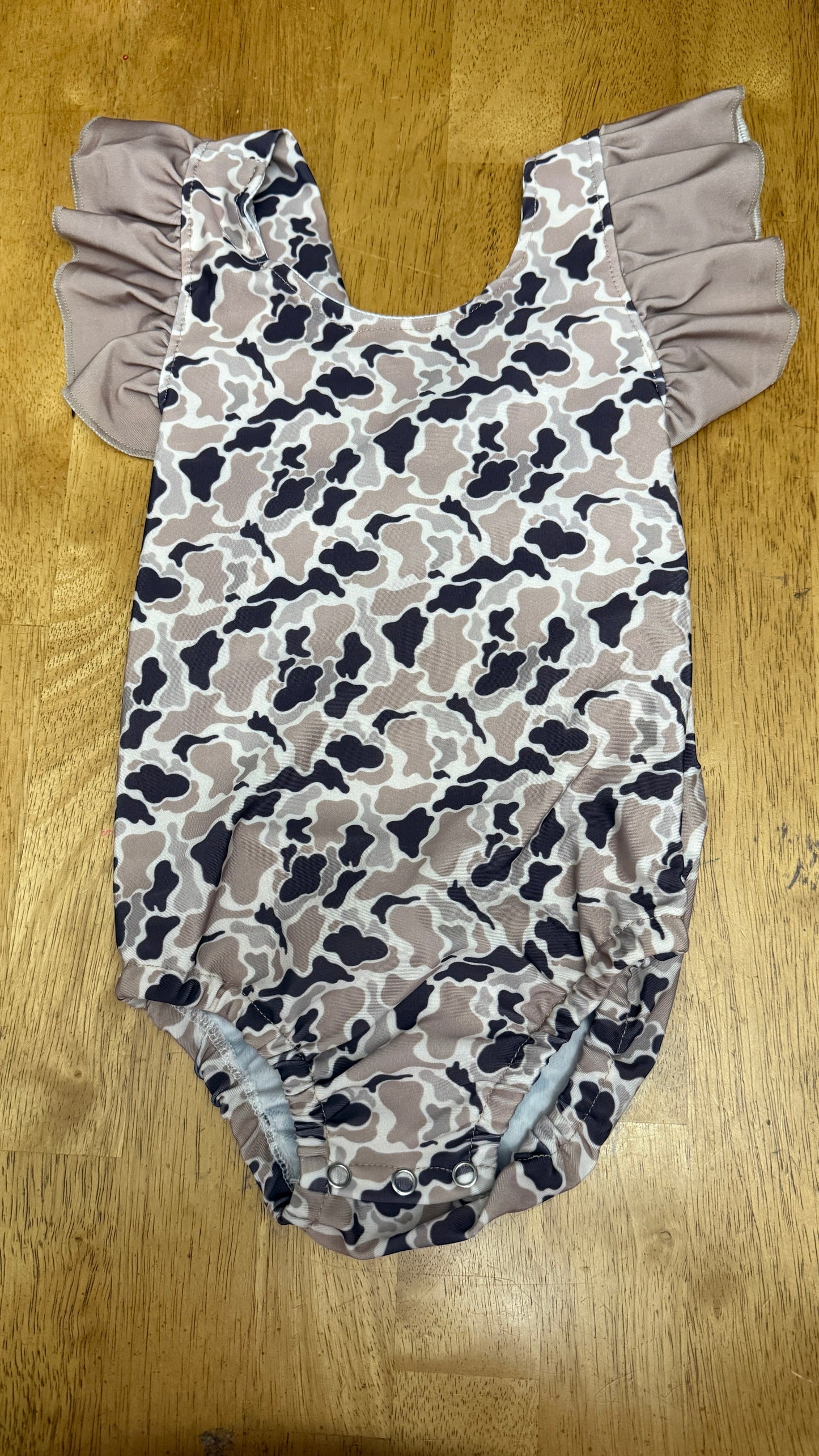 KID'S MATCHING SIBLING SWIMSUITS - NEUTRAL CAMO BOYS & GIRLS SWIMWEAR