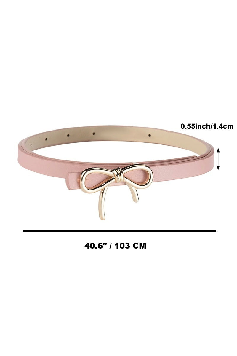 BOW KNOT RIBBON ADJUSTABLE BELT - ZENANA