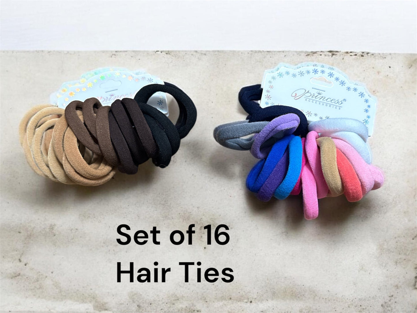STRETCHY HAIR TIES - 2 PACKS (SET OF 16) WILL BE SENT