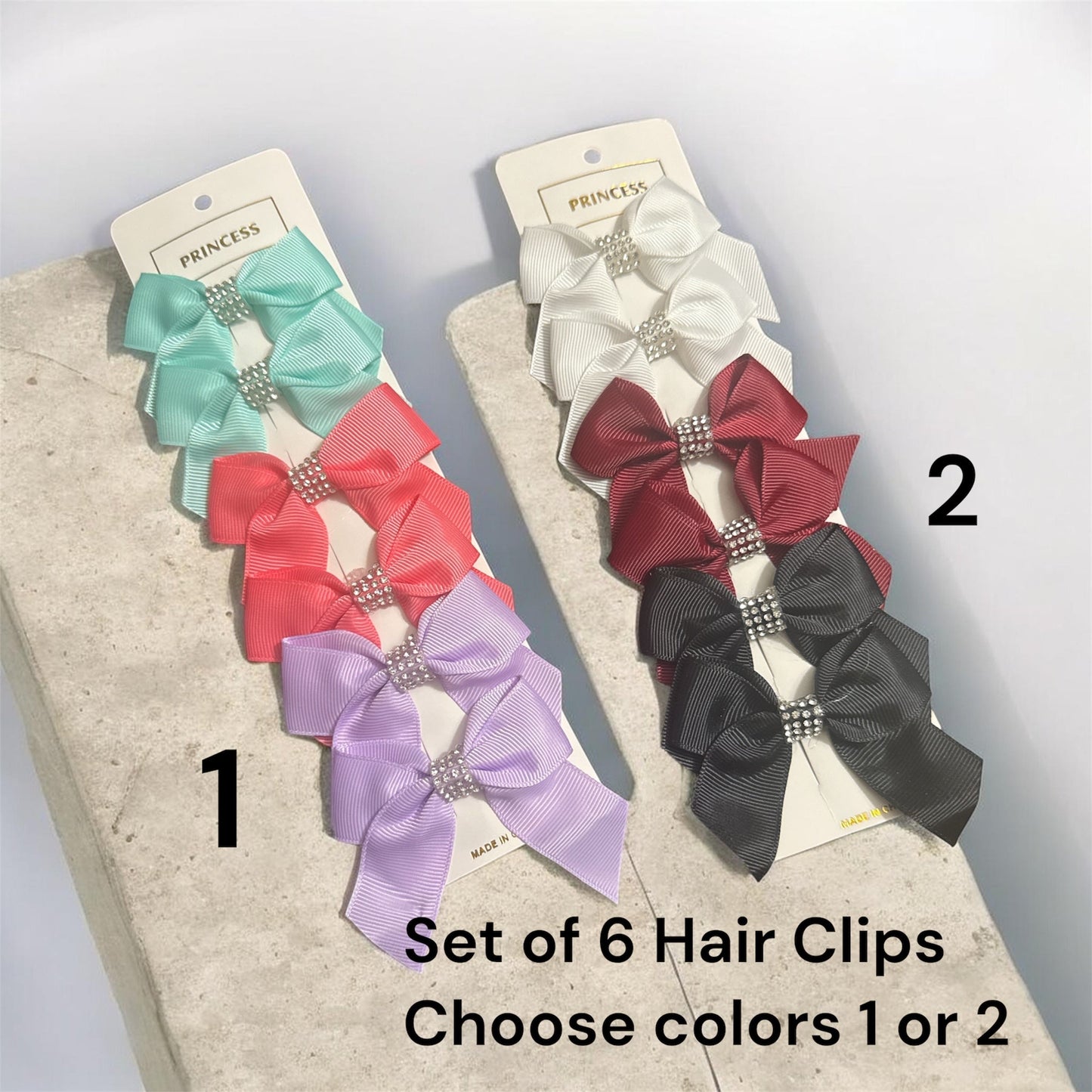SETS OF 6 HAIR BOWS