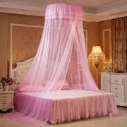 Round Ceiling Mosquito Net with Butterfly Decor (1pc)