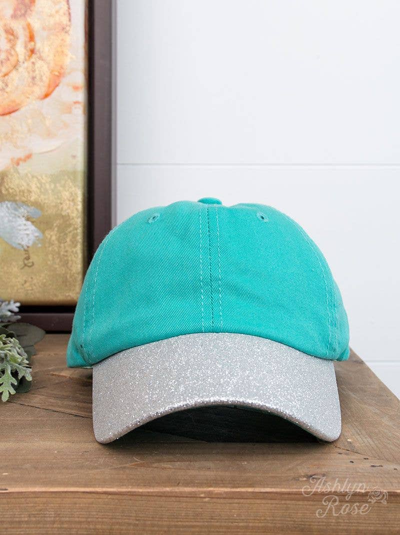 GIRL'S TURQUOISE HAT WITH SILVER BILL