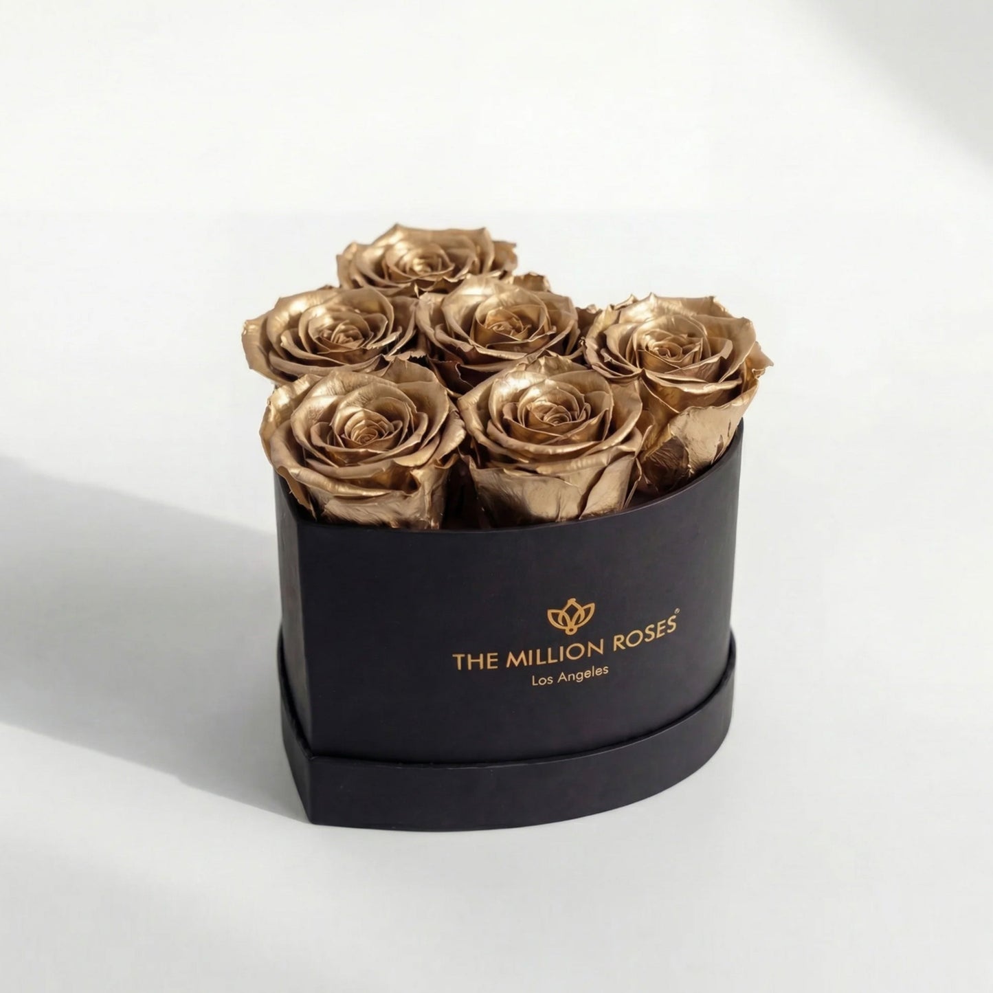 Baby Heart Black Box | Gold Roses