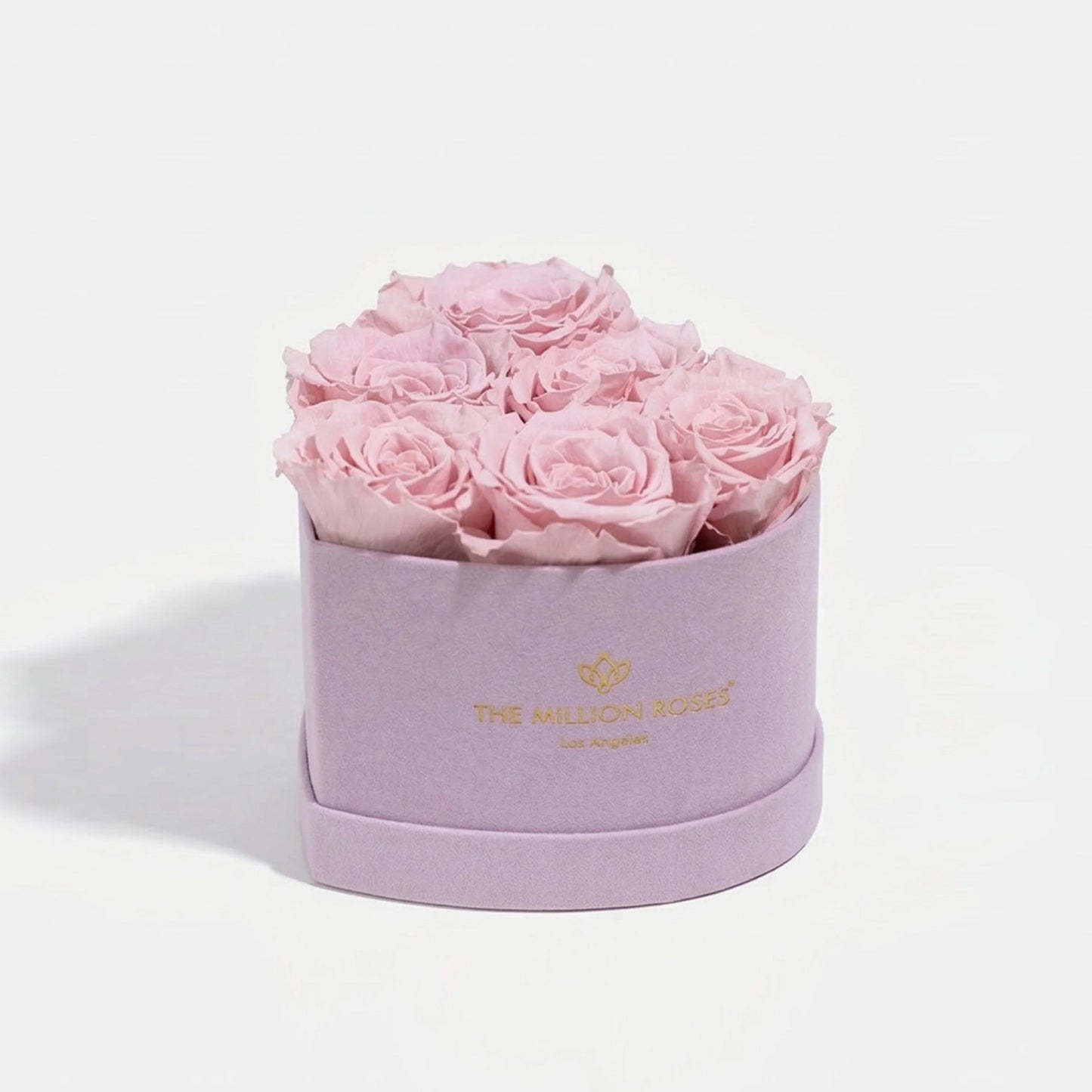 Baby Heart Light Pink Suede Box | Light Pink Roses