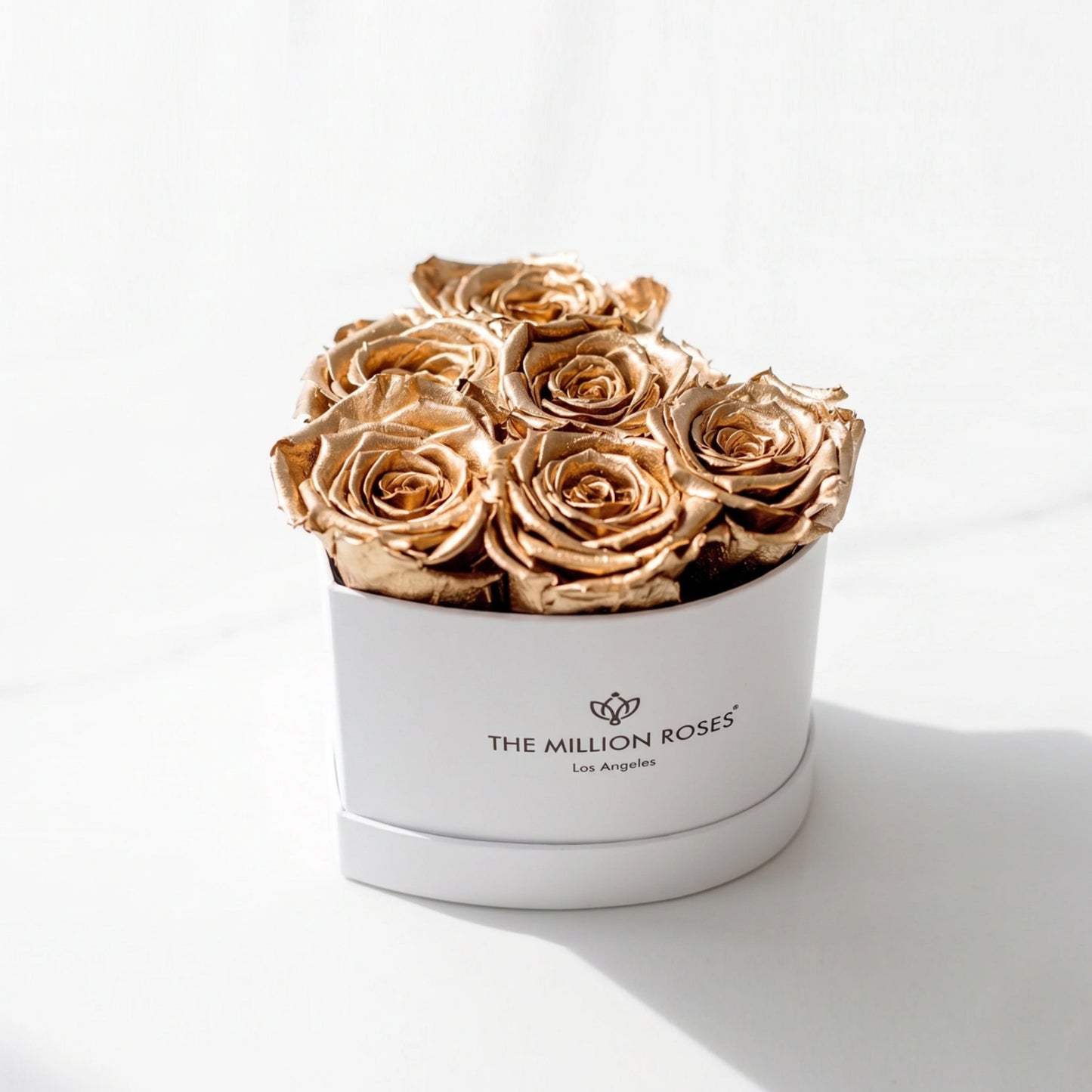 Baby Heart White Box | Gold Roses