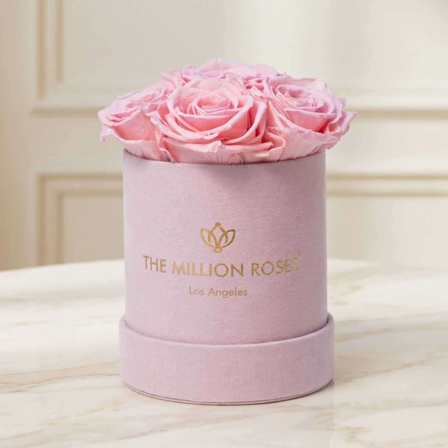 Essence Light Pink Suede Box | Light Pink Roses