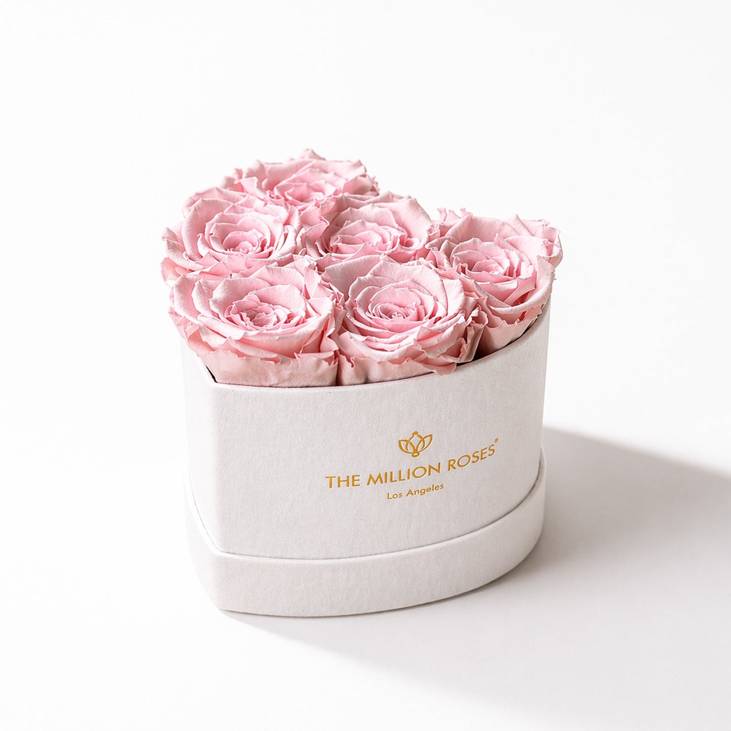 Baby Heart Beige Suede Box | Light Pink Roses