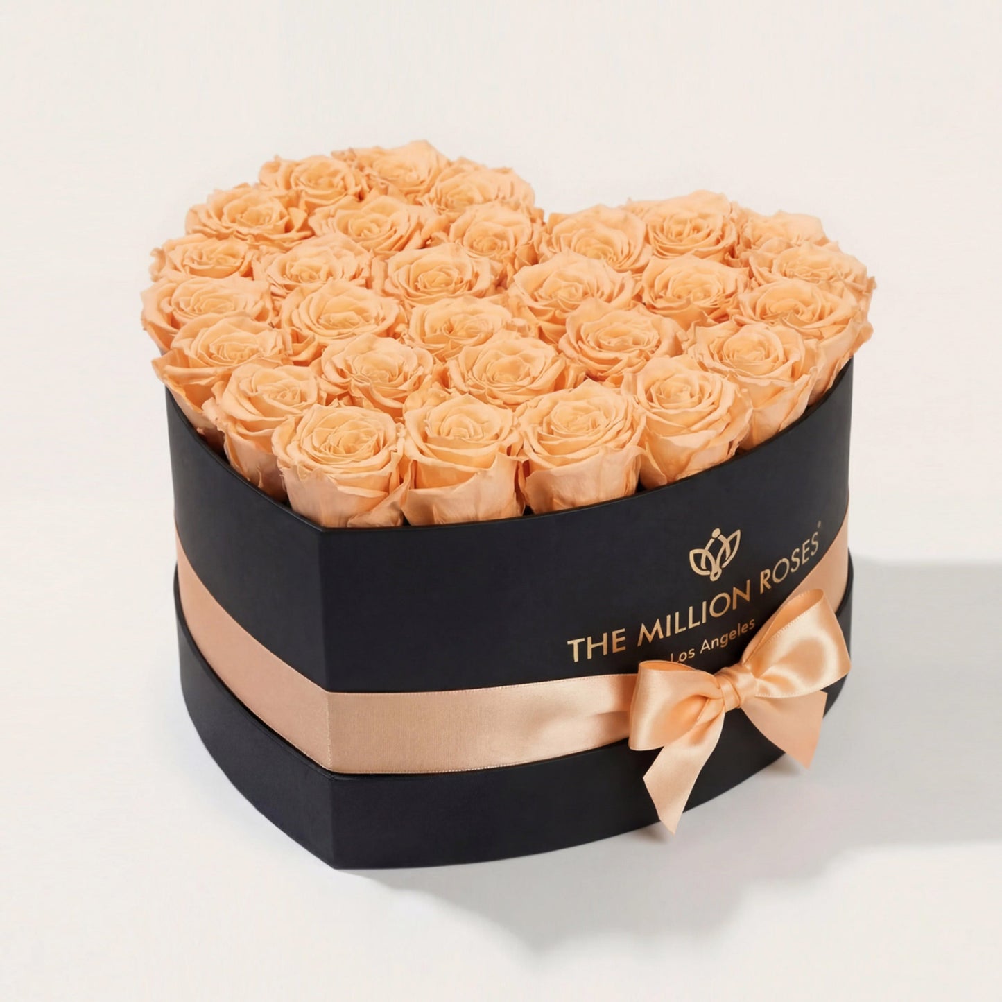 Heart Black Box | Peach Roses