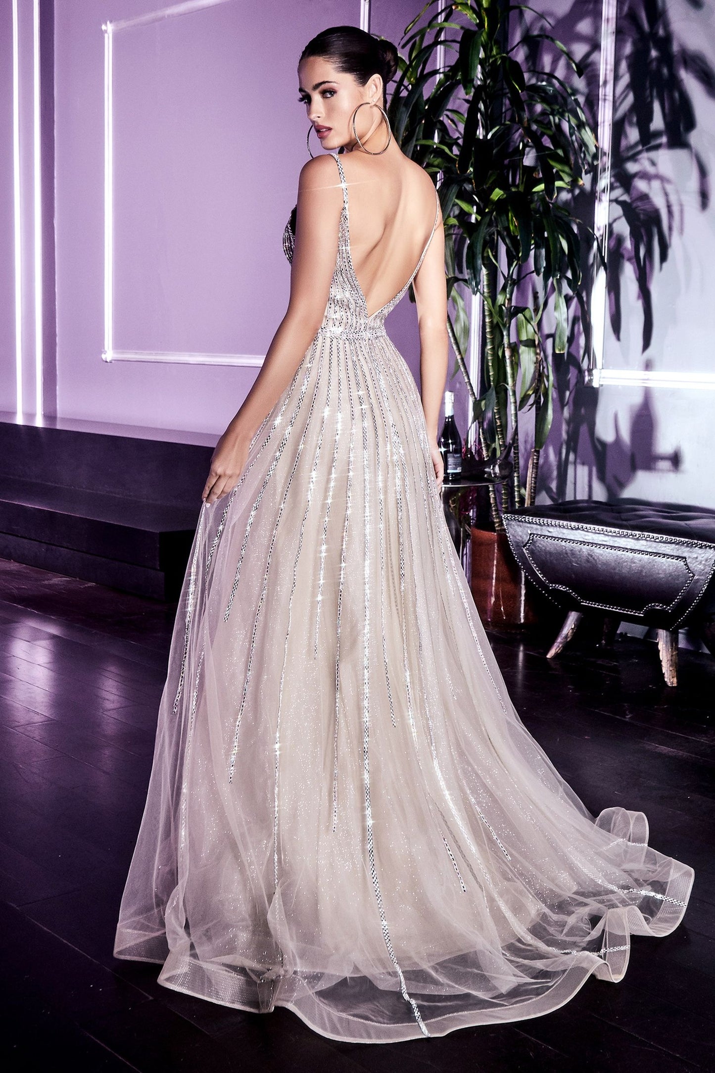 Embellished A-Line Gown CDCD940