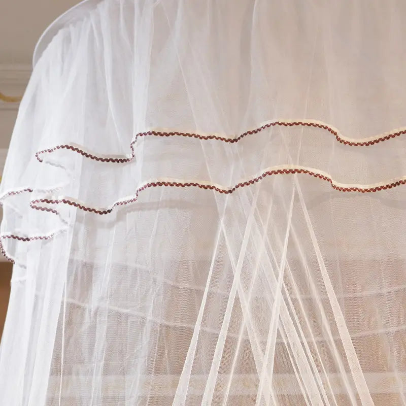 Round Ceiling Mosquito Net with Butterfly Decor (1pc)