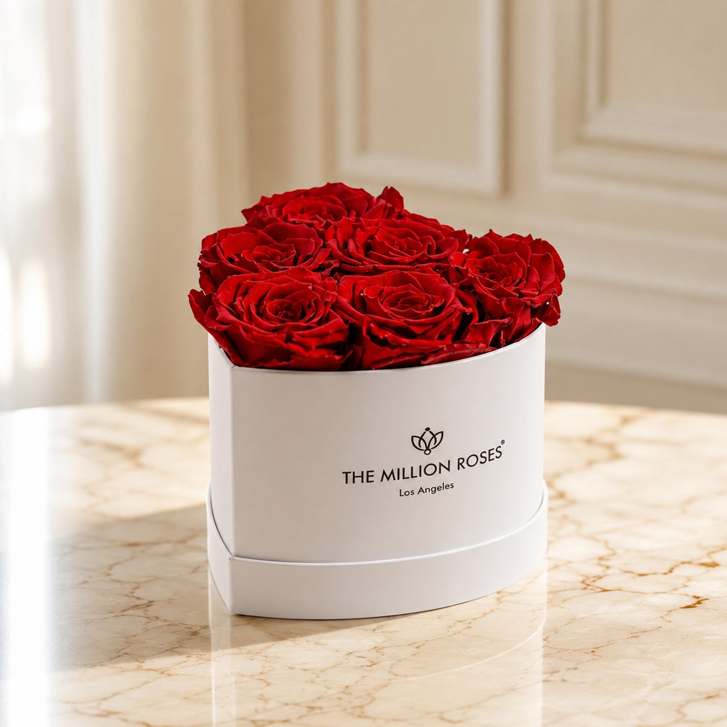 Baby Heart White Box | Red Roses