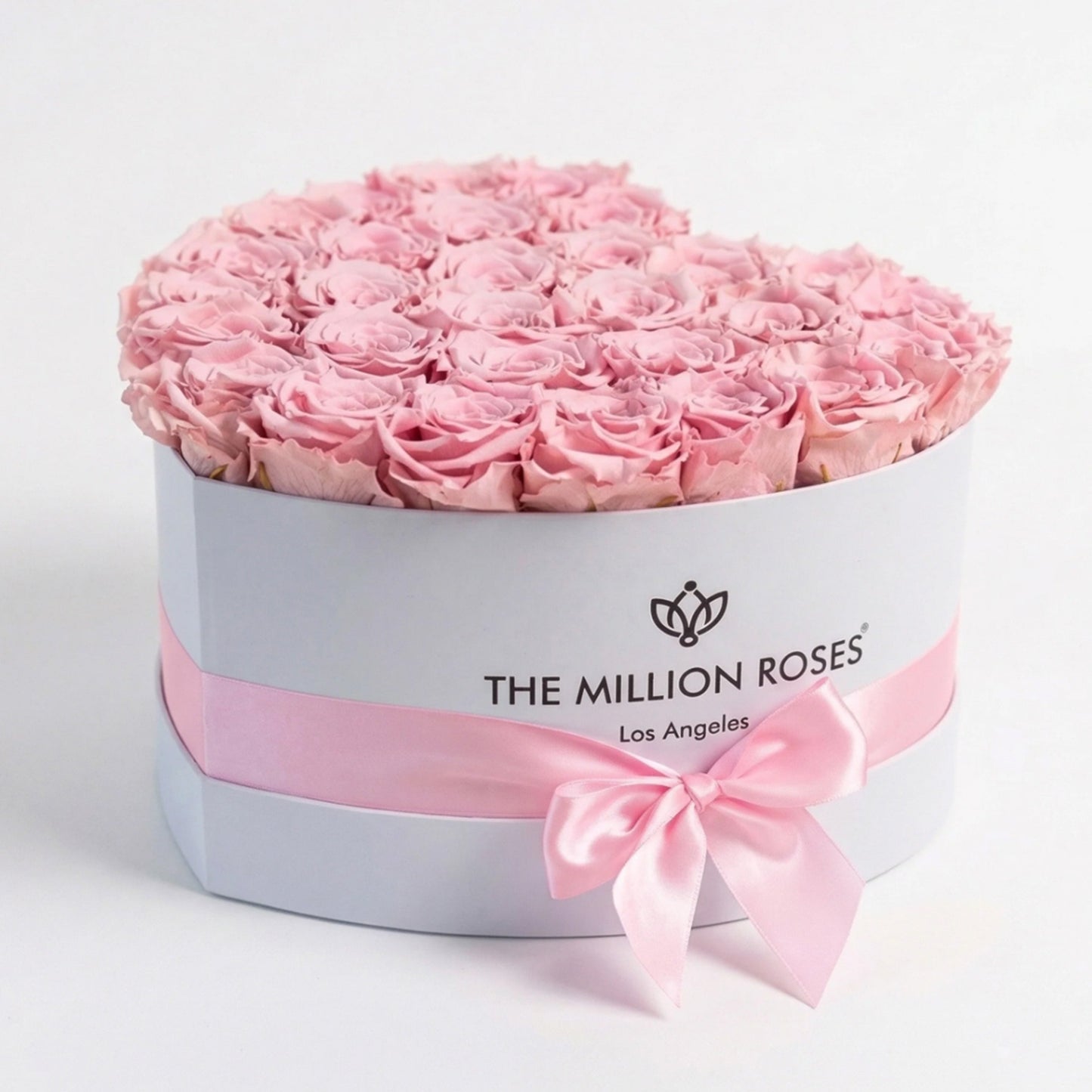 Heart White Box | Light Pink Roses